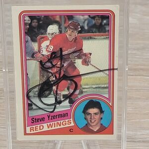 Steve Yzerman Autographed 1984 O Pee Chee Rookie Card Detroit Red Wings Signed